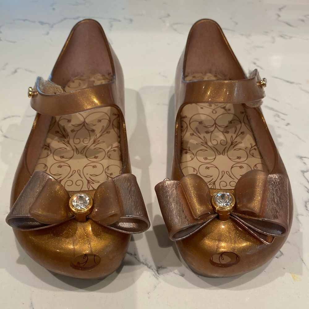 Mini Melissa Gold Bow Ultra Girl ✨🤍